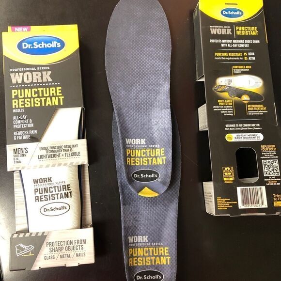 COPY 1- Dr. Scholl's Puncture Resistant Insoles, Men's 8-14, 2 pair for 1 price! - Picture 6 of 8